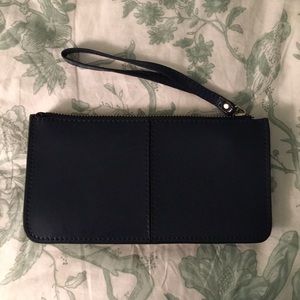 Brand new navy blue leather wallet